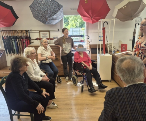 Visite de la fabrique de parapluies de Crépon