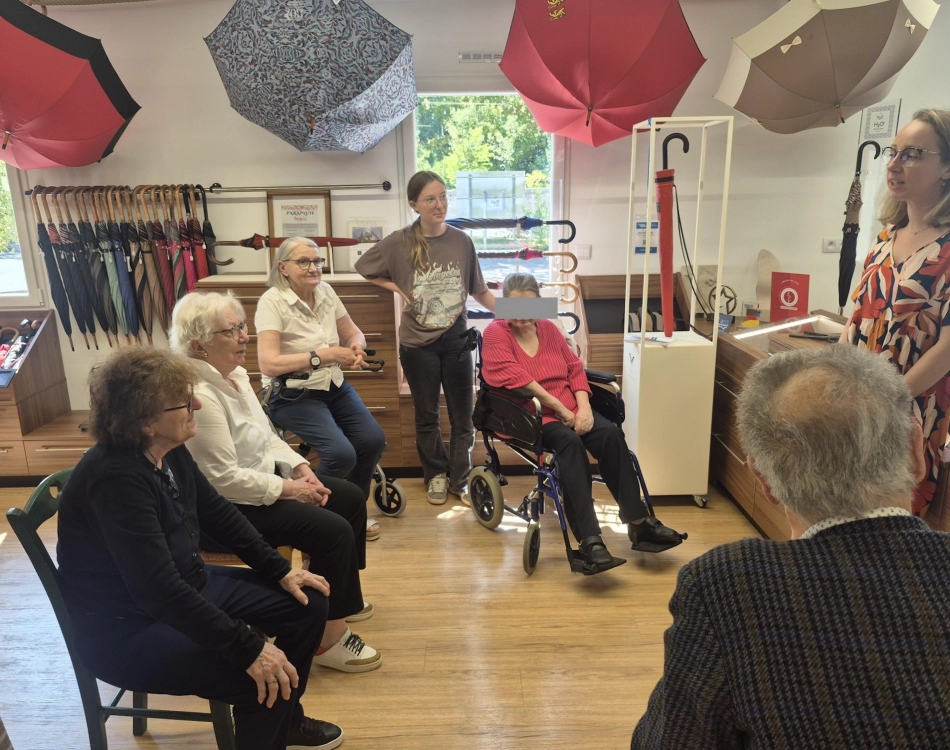 Visite de la fabrique de parapluies de Crépon